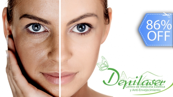 [Imagen:¡Paga Q99 en lugar de Q700 por Paquete de Limpieza, Hidratación Intensiva, Rejuvenecimiento y Despigmentación con Peeling o Microdermoabrasión + Vaporización de Ozono + Extracción de Puntos Negros, Altafrecuencia, Ultrasonido y Más en Depilaser!]