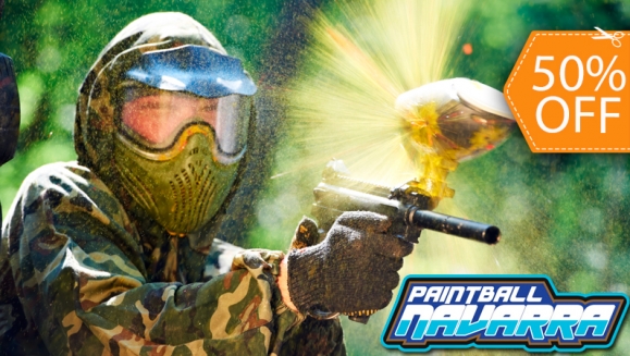 [Imagen:¡Paga $15 en lugar de $30 por Paquete de Paintball que Incluye: 125 Paintballs + Uso de Campo +  2 Marcadoras Tipo M16 + 2 Máscaras Nuevas+  2 Chalecos Protectores  + Pase de Aire Ilimitado en Paintball Navarra!]
