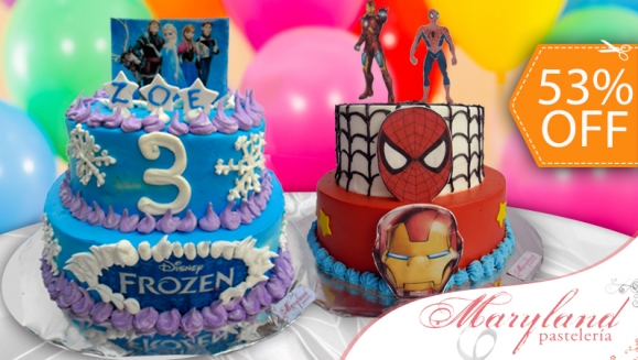 [Imagen:¡Paga $29 en vez de $62 por Pastel Decorado de DOS PISOS para 40 personas en Maryland Pastelería!]