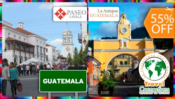 [Imagen:¡Paga $30 en lugar de $65 por Tour Guiado a Antigua Guatemala y Paseo Cayalá + Snacks a Bordo +  Asistencia Migratoria con Travel Connections! ¡Sólo 100 cupones disponibles!]