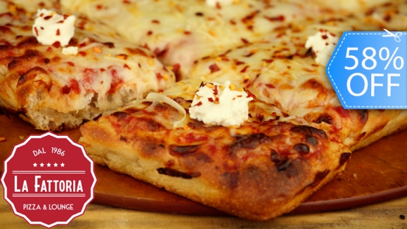 [Imagen:¡Autentica Pizza Italiana! ¡Paga Q95 en vez de Q225 por Exquisita Pizza Gourmet Siciliana Grande (Masa Gruesa Condimentada con Aceite de Oliva y Especias) + 2 Copas de Vino ó Bebidas Naturales en La Fattoria!]