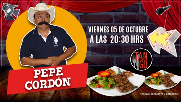 [Imagen:¡Paga Q180 en lugar de Q360 por Cena para 2 con: 2 Platos de Lomito, Puré de Papa, Ensalada y 2 Bebidas Naturales + Show a Elección entre Monólogos de Pepe Cordón, Pedro Chilaquila, Mario Cacastle o El Chicote o El Tributo a Ana Gabriel!]