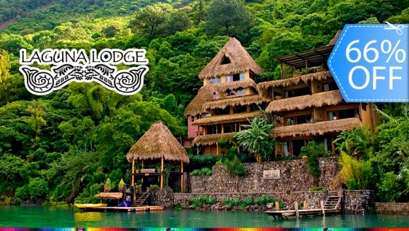 [Imagen:¡Paga Q1,218 en vez de Q3,611 por Estadía para 2 Personas + 2 Desayunos + Uso de Kayaks y Canoas + Coctel de Bienvenida + Entrada a Reserva Natural y Más en el Hotel 5 Estrellas Laguna Lodge Eco Resort en Atitlán!]