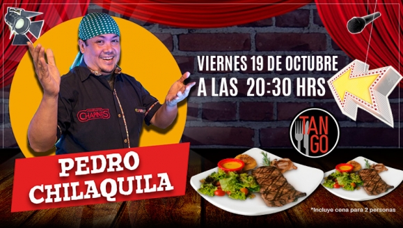 [Imagen:¡Paga Q180 en lugar de Q360 por Cena para 2 con: 2 Platos de Lomito, Puré de Papa, Ensalada y 2 Bebidas Naturales + Show a Elección entre Monólogos de Pepe Cordón, Pedro Chilaquila, Mario Cacastle o El Chicote o El Tributo a Ana Gabriel!]