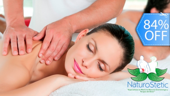 [Imagen:¡Paga Q95 en vez de Q600 por Masaje Quiropráctico Profundo que Incluye: Masaje Relajante Profundo + Corrección de Vertebras + Ozonoterapia + Vibroterapia + Exfoliación + Ventosas + Luz Infrarroja en Naturostetic!]