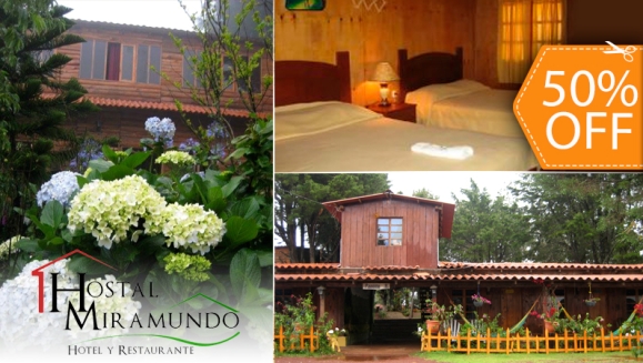 [Imagen:¡Paga $40 en vez de $80.50 por Estadía de 1 Noche para 4 personas + 4 Desayunos en Hostal Miramundo! ¡SÓLO 103 CUPONES DISPONIBLES!]
