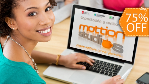 [Imagen:¡Paga $19 en vez de $76 por 1 Curso Certificado en Línea (6 Meses) a Elección Entre: Diseñador Gráfico, Diseño Web, Desarrollador WEB, Profesional Autodesk, Profesional en Microsoft Office y Más con MottionStudios!]