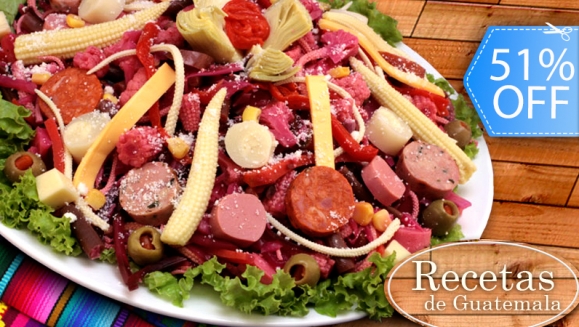 [Imagen:¡Exquisita Tradición Chapina! ¡Paga Q49 en lugar de 100 por 1 Libra de Fiambre a Elección entre: Colorado, Blanco o Vegetariano en Recetas de Guatemala!]