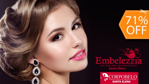 [Imagen:¡Paga $25 en lugar de $86 por Paquete de Fiesta que Incluye: Maquillaje Profesional y Peinado + Lavado Spa + Manicure y Pedicure Express + Esmaltado Permanente en Manos en Embelezzia!]