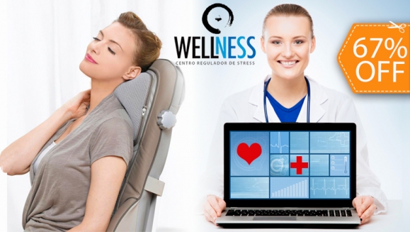 [Imagen:¡Paga $25 en lugar de $75 por Chequeo Médico General Computarizado de Corazón, Hígado, Riñones, Sistema Respiratorio o Metabólico  o 5 Sesiones de Terapia Quiropráctica Electrónica con Escaneo Computarizado de Columna en Wellness!]