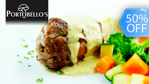 [Imagen:¡Paga Q160 en lugar de Q320 por Exquisita Parrillada de la Granja Premium para 2 Personas con: Lomito, Chuleta de Cerdo y Pollo + Guarnición + 2 Copas de Vino o Bebidas a Elección + Postre para Compartir en Restaurante Portobello´s!]