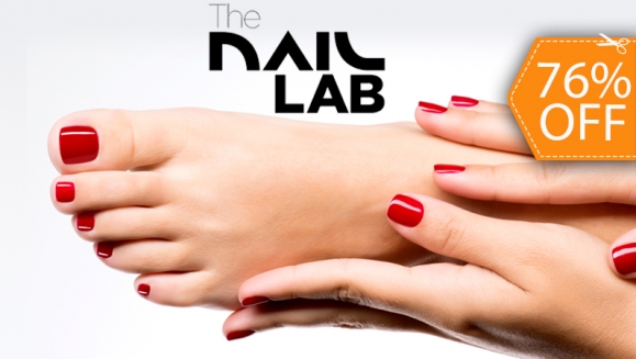 [Imagen:¡Paga $12 en lugar de $51 por  Exfoliación + Maquillaje Permanente en Manos y Pies + Diseño de Sello + Manicure Express en The Nail Lab!]