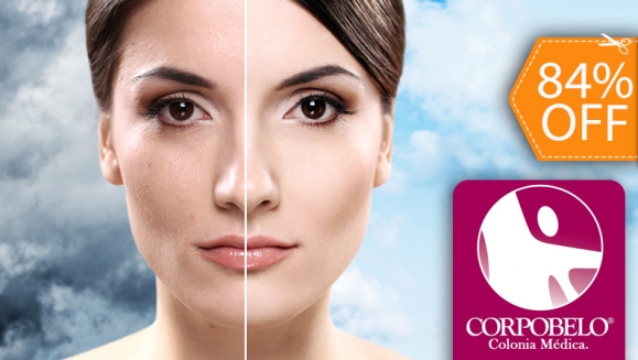 [Imagen:¡Paga $19 en vez de $120 por 2 Sesiones en Área Facial que Incluyen: 1 Facial Profundo (Vaporización, Tonificación, Exfoliación, Extracción de Puntos, Alta Frecuencia, Crema y Mascarilla Hidratante) + 1 Microdermoabrasión en Corpobelo Colonia Médica!]