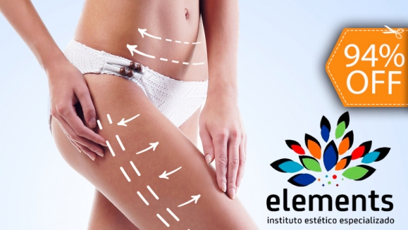 [Imagen:¡Paga $39 en lugar de $635 por Paquete Reductivo que Incluye: 5 Lipoláser + 3 Liposucciones sin Cirugía + 10 Gimnasias pasivas + 6 Crioterapias + 5 Mantas Térmicas y Más en Elements!]