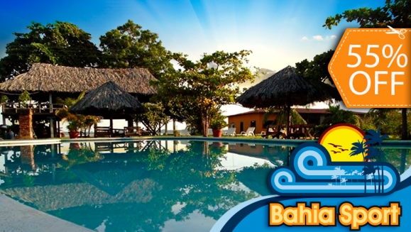 [Imagen:¡Paga $45 en vez de $100 por Estadía de 1 noche para 5 personas + 5 Desayunos + 1 Hora de Kayak en Hotel Bahía Sport en la Bahía de Jiquilisco!]