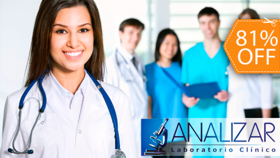 [Imagen:¡Paga $18 en lugar de $95 por Exámenes de Laboratorio a Elección para Evaluación de Rutina: Glucosa, Colesterol, Triglicéridos y Más o Paquete de Exámenes para Análisis de la Tiroides en Laboratorio Clínico Analizar!]