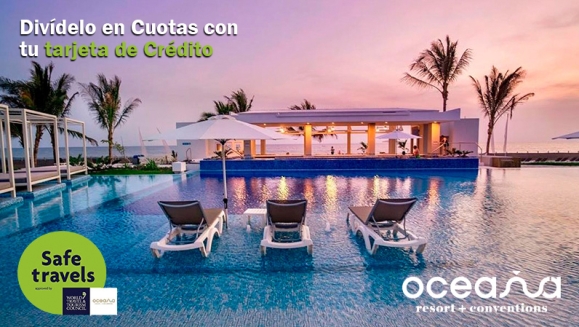 [Imagen:¡Oceana Resort TODO INCLUIDO! ¡Paga Q1,999 en Lugar de Q3,040 por Estadía Familiar para 2 Adultos y 2 Niños (De 0 a 5 años) en Habitación Superior + Impuestos Incluidos!]