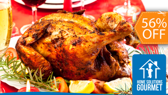 [Imagen:¡Paga $55 en lugar de $125 por 1 Exquisito Banquete Navideño para 10 -12 Personas que Incluye: 1 Chompipollo de 10 Lbs + 1 Botella de Salsa Criolla + 1 Lb de Escabeche + 1 Bandeja de Arroz al Cilantro de Home Solutions Catering y Banquetes!]