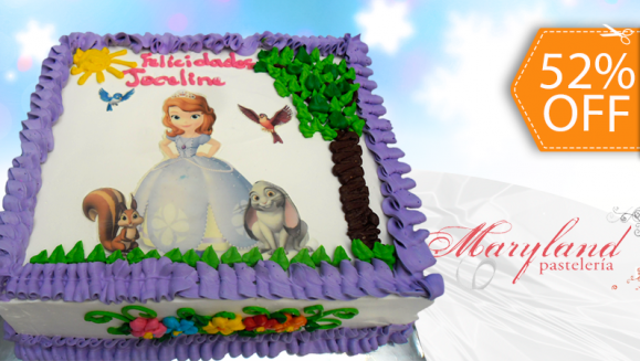 [Imagen:¡Paga $35 en vez de $73 por Pastel de 60 Porciones con Relleno Premium y Decorado con Fotografía o Imagen Impresa en Papel de Arroz de Maryland Pastelería!]