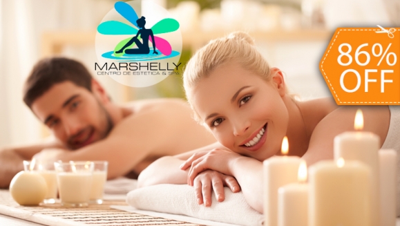 [Imagen:¡Paga $16 en lugar de $113 por 1 Masaje Hawaiano + 1 Masaje Esférico + 1 Masaje de Piedras Calientes + 1 Terapia para Dolores Lumbares en Marshelly!]