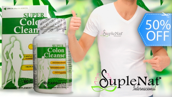 [Imagen:¡Paga Q148 en vez de Q295 Por Frasco de 60 Cápsulas de Super Colon Cleanse para Limpieza y Desintoxicación Corporal, Eliminación de Toxinas, Aceleración de Metabolismo y Reducción de Peso en Suplenat Internacional!]
