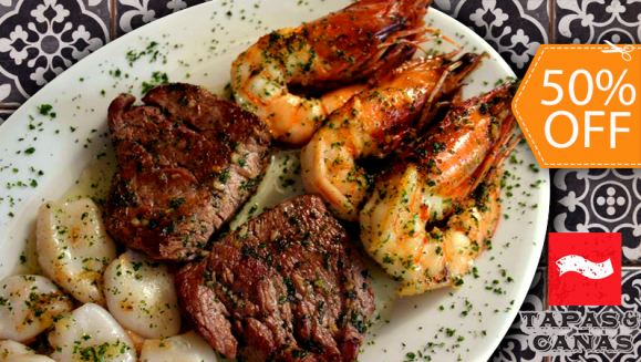 [Imagen:¡Paga $12 y Consume $24 en Todo el Delicioso Menú de Tapas y Cañas!]