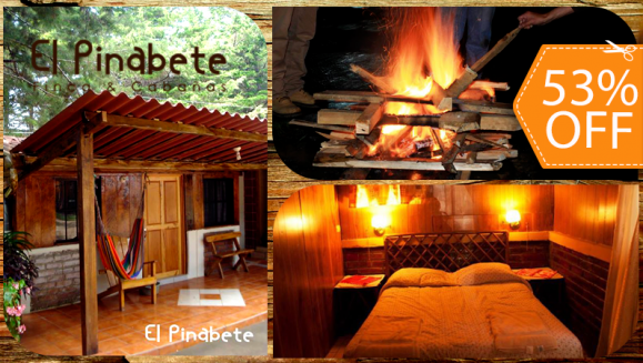 [Imagen:¡Paga $55 en vez de $116 por Estadía de 1 Noche para 4 Personas + 4 Desayunos + 4 Budines + 4 Cafés + Tour en el Bosque + Fogata Nocturna y Más en El Pinabete, Finca y Cabañas, Chalatenango! ¡Solo 70 Cupones Disponibles!]
