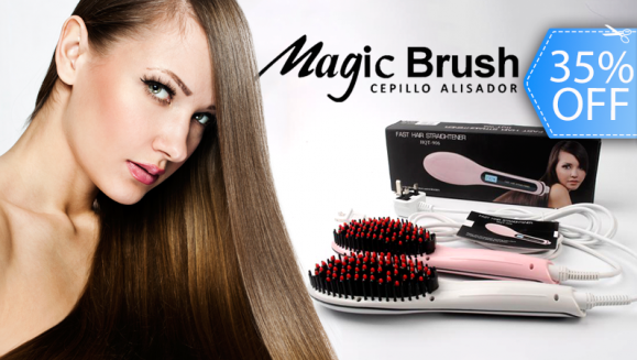 [Imagen:¡Paga Q490 en lugar de Q750 por el Novedoso "Cepillo Eléctrico Alisador de Cabello Fast Hair Straightener" con tecnología iónica que Alisa tu Cabello sin dañarlo en Magic Brush.!]
