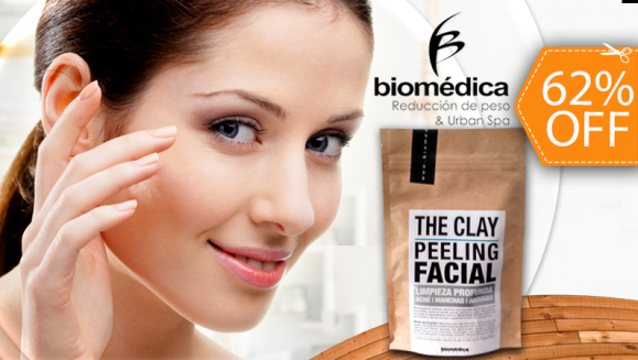 [Imagen:¡Paga $19 en vez de $50 por Kit de Peeling Facial para uso en Casa Marca “The Clay” para Eliminar Acné, Manchas, Estrías, Puntos Negros, Cicatrices, Ojeras y Arrugas, de Biomédica Products! ¡Hasta 6 meses de tratamiento!]