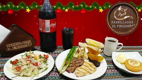 [Imagen:¡Paga Q999 en Lugar de Q1,805 por Combo de Convivio para 8 que Incluye: Entrada + Plato Fuerte con Lomito y Pollo a La Parrilla + Guarniciones + Bebida + Postre + Café!]