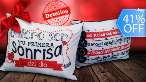 [Imagen:¡Paga Q225 en lugar de Q380 por Almohada BIG Love 60x40cm, con Mensaje Especial para el Día del Cariño de Detalles Auténticos!]