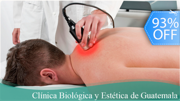 [Imagen:¡Paga Q59 en lugar de Q850 por Terapia Láser contra Dolores de Espalda, Cuello y Hombros con:  1 Sesión de Láser Terapéutico + 1 Sesión de Terapia Manual Ortopédica + Aplicación de Vitamina D ó Complejo B + Aplicación de Bálsamo en Clínica Biológica!]
