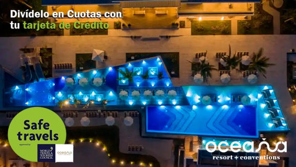 [Imagen:¡Oceana Resort TODO INCLUIDO VIERNES A SÁBADO! ¡Paga Q2,500 en Lugar de Q3,040 por Pre-Venta Exclusiva de Estadía Familiar para 2 Adultos y 2 Niños (De 0 a 5 Años) en Habitación Superior + Impuestos Incluidos!]