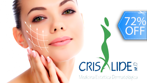 [Imagen:¡Paga Q499 en lugar de Q1,800 por Aplicación de 25 Unidades de Toxina Botulínica en Frente, Patas de Gallo o Entrecejo + Evaluación Médica en Crisalide!]