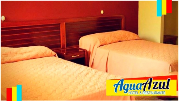 [Imagen:¡Paga Q295 en vez de Q590 por Estadía para 2 Adultos y 2 Niños en Habitación Doble en Agua Azul Hotel y Restaurante en el Puerto de San José!]