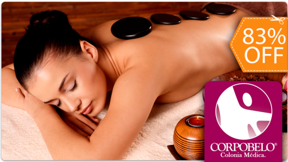 [Imagen:¡Paga $19 en lugar de $115 por 2 Masajes Relajantes + 2 Masajes de Piedras Calientes + Aromaterapia en Corpobelo Colonia Médica!]
