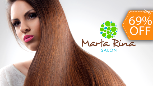[Imagen:¡Sin importar largo o volumen! ¡Paga $39 en lugar de $125 por Alisado de Keratina + Lavado Spa + Tratamiento Hidratante + Masaje Capilar + Secado o Planchado + Corte de Limpieza de Puntas en Marta Rina Salón!]