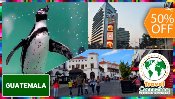 [Imagen:¡Paga $30 en lugar de $60 por Tour Guiado a Guatemala que incluye: Transporte Ejecutivo + Visita al Zoológico La Aurora + Visita a Oakland Mall + Visita a Paseo Cayalá + Snacks a Bordo con Travel Connections! ¡Solo 50 CUPONES DISPONIBLES!]