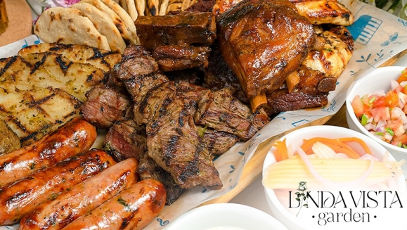 [Imagen:¡Linda Vista Garden: Parrillada para 4! ¡Paga $42 en Lugar de $69.95 por 4 Porciones de Res + 4 Pechugas Deshuesadas + 4 Costillas de Cerdo + 4 Chorizos Parrilleros y Más! ¡Solo 153 Cupones Disponibles!]