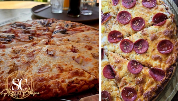 [Imagen:¡Paga Q199 en Lugar de Q425 por Combo hasta para 6 Personas: 3 Pizzas Grandes a Elección Entre Hawaiana, Peperoni, Vegetariana o Margarita o 3 Porciones de Alitas Para Compartir + 2 Picheles de Bebida!]