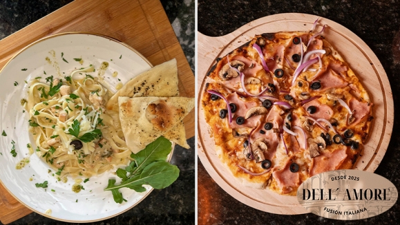 [Imagen:¡Atención Amantes de la Comida Italiana! ¡Paga $28 en Lugar de $54.80 por Banquete para 4 que Incluye: 2 Pizzas (Margarita y Diavola) + 2 Pastas Alfredo con Pollo + 4 Té Helados con Refill!]