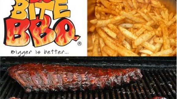 [Imagen:Bigger is Better: Pagas $10 y Consumes $20 de Comida y Bebidas en Big Bite BBQ!]