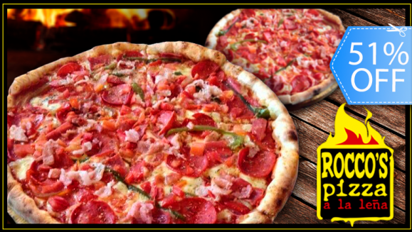 [Imagen:¡Comparte con Amigos o Familia! ¡Paga Q89 en lugar de Q180 por 2 Pizzas Grandes a Elección en Rocco´s Pizza!]