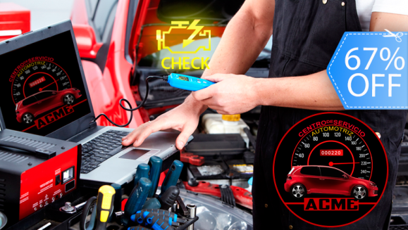[Imagen:¡Paga Q99 en vez de Q299 por Paquete de Prevención Automotriz con: Scanner Computarizado (Check Engine) + Revisión de Frenos + Revisión de Tren Delantero + Revisión de Carga de Batería + Inspección de 10 puntos + Carwash Completo en ACME!]