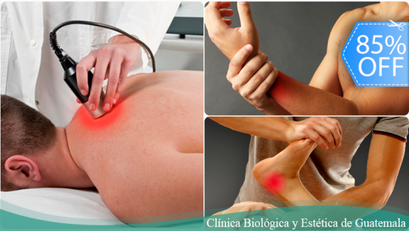 [Imagen:¡Paga Q59 en lugar de Q400 por Tratamiento y Fisioterapia Láser para Lesiones Articulares y Musculares + Evaluación + Tratamiento Manual + Electro-Estimulación + Aplicación de Bálsamo en Clínica Biológica!]