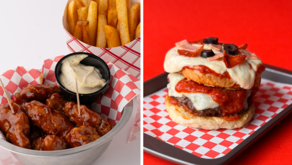 [Imagen:¡Punta Toro para 3! ¡Paga $22 en Lugar de $36.86 por 2 Hamburguesas “Pizza Burger” + 2 Ordenes de Papas Francesas o Twister + 1 Orden de 10 Alitas con Papas Francesas o Twister + 3 Bebidas a Elección!]