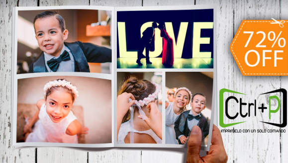 [Imagen:¡Paga $19 en lugar de $69 por Álbum Fotográfico Tipo Revista de 102 Fotografías que Incluye: 100 Fotografías 4” x 6” + 1 Fotografía Tamaño Carta 8 ½ x 11 + 1 Fotografía Tamaño Tabloide 12” x 18” en Ctrl + P!]