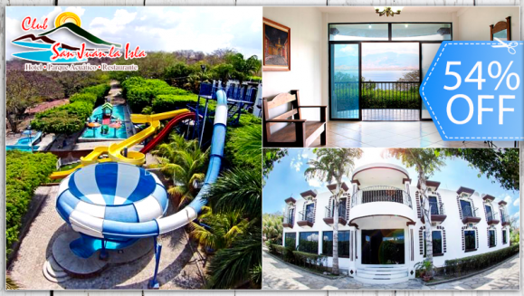 [Imagen:¡Paga Q320 en lugar de Q700 por Estadía en Habitación Doble para 2 Adultos y 2 Niños + Ingreso al Parque Acuático + Paseo en Lancha por Lago y Más en San Juan La Isla Guija!]