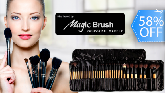 [Imagen:¡Paga Q250 en lugar de Q600 por Kit Profesional de 32 Brochas para Maquillaje de Magic Brush!]