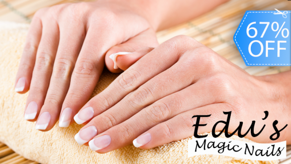 [Imagen:¡Paga Q65 en lugar de Q195 por Set de Uñas Acrílicas a Elección entre French, Nacaradas o de Color + Manicure Express en Edu´s Magic Nail!]